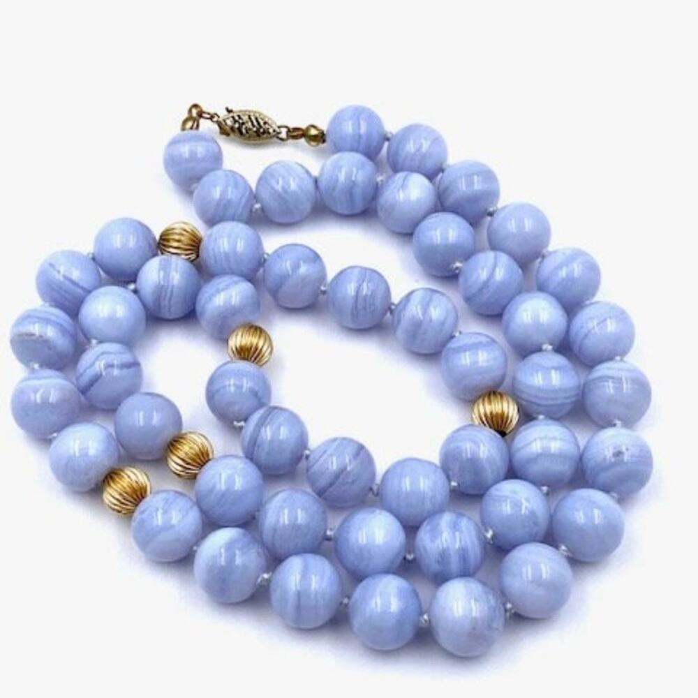 Lace Agate Beaded Necklace